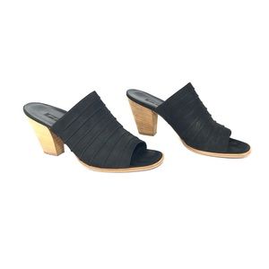 🌸Paul Green Black Nubuck Slide Heels🌸